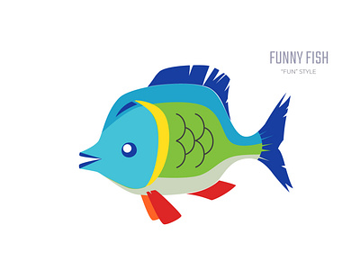 Funny Fish - "Fun" Style Illustration