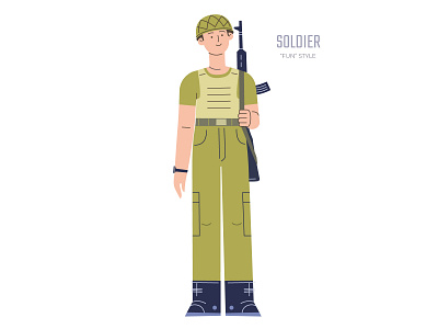 Soldier - "Fun" Style Illustration