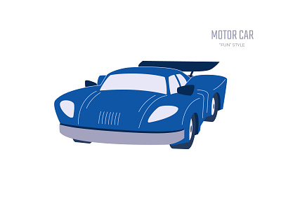 Motor Car - "Fun" Style Illustration