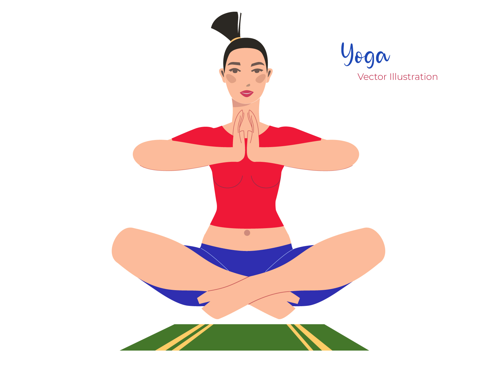 Yoga - Vector Illustration by Stanislav Batalov on Dribbble