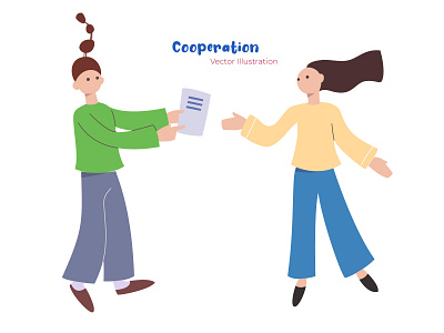 Cooperation - Vector Illustration