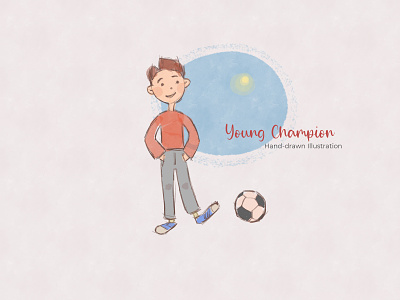 Young Champion - Hand-drawn Illustration