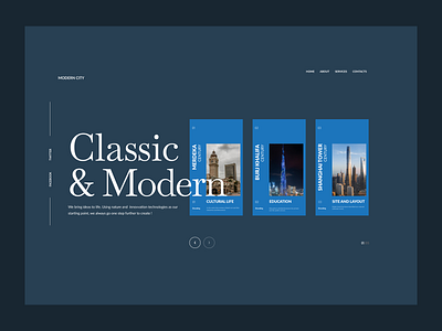 Modern city Landing page