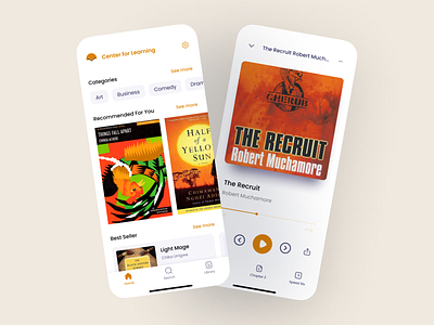 E-book App Design Concept design illustration ui ux