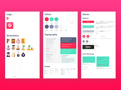 Simple Design Style Guide atomic design atoms branding buttons components design design style elements illustration illustrations library material design palette pattern styleguide typography ui