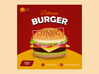 Fastfood Banner Design Vector format branding burger design designs desk drink fastfood graphicdesign illustration vector