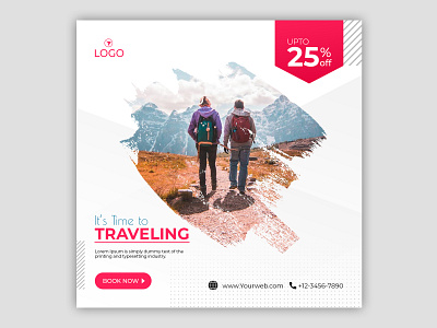 Travel Social Media Banner Design Template