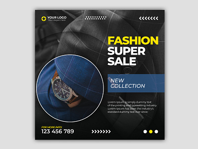 Fashion Social Media Banner Template banner creative design fashion fashion brand graphicdesign instagram banner instagram post men sale socialmedia template