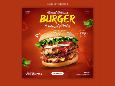 Food social media post banner template banner banner ad branding designs fastfood food banner graphicdesign instagram post template