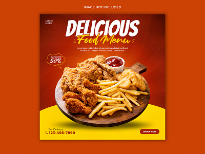 Food social media post banner template design designs fastfood food banner foodmenu foods graphicdesign instagram post specialfood template