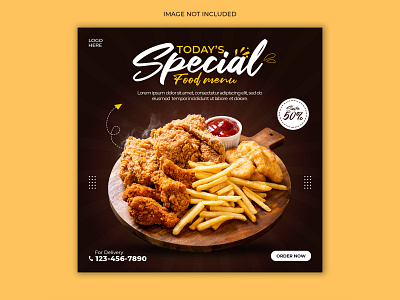 Delicious food social media post template brand branding burger burger banner burgers design designs fastfood food banner foods graphicdesign instagram post template