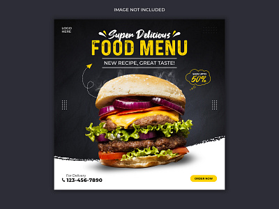 Food Social media banner post template banner banner design brand branding design designs fastfood food food banner graphicdesign instagram post instagram stories template