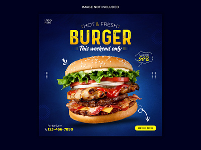 Food Social media banner post template banner banner ads banner design brand branding design designs fastfood food banner graphicdesign instagram post instagram stories template