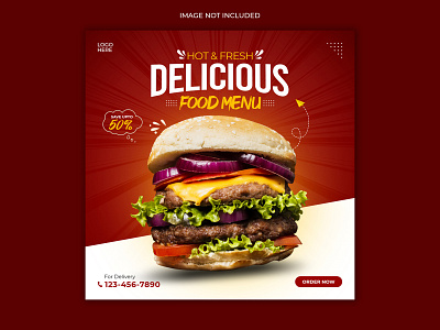 Food Social media banner post template banner banner ad branding designs fastfood food banner graphicdesign instagram post instagram stories template