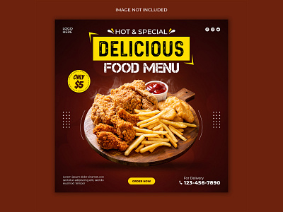 Food Social media banner post template banner banner ad brand identity branding designs fastfood food banner graphicdesign instagram post instagram stories social media banner template