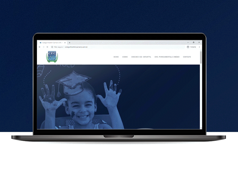 CFC School Website animation blue homepage interface school ui ux webdesign website