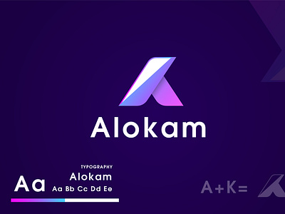 A+K Letter Logo Design