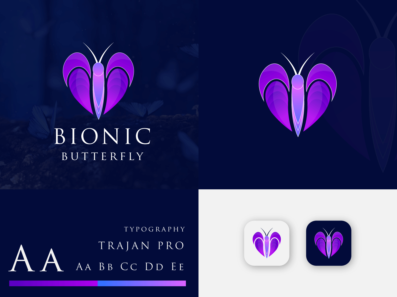 Bionic Butterfly Logo Design