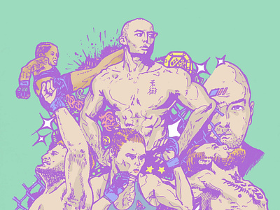 Gladiators (2020) art creative design illustration mma ufc