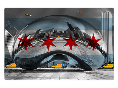 DHL Chicago design digital art digital illustration digital image photo editing photo manipulation