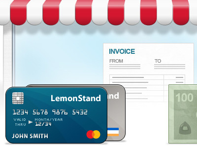 LemonStand Tour credit card illustration invoice money payment