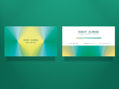 VFX business card green version branding business card business card design design graphic design holographic identity illustraion minimalistic neon vfx