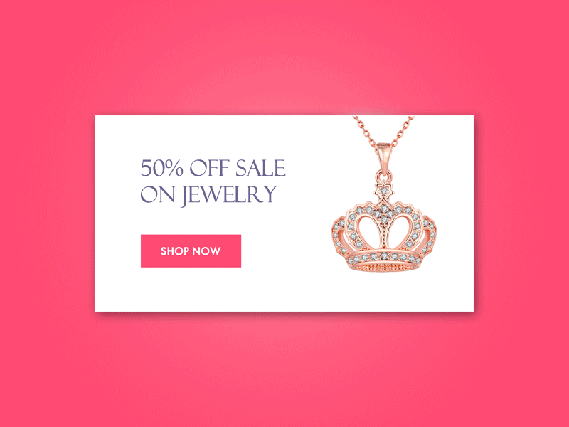 Jewelry Web Banner animated banner animated gif animation banner banner ad banner ads banner design gif gif banner google ads graphic design jewelry motion graphics web banner web design