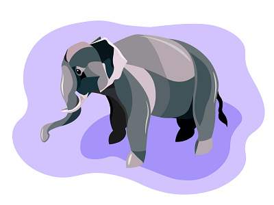 Purple Elephant adobe illustrator branding elephant illustration illustration design purple