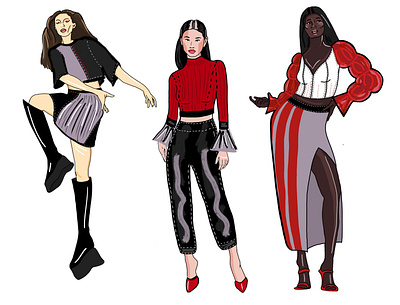 Mini Digi Collection I fashion fashion design fashion illustration illustration procreate
