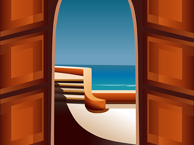 Vector Beach Scene adobe illustrator design illustration vector
