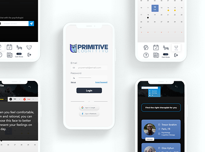 Primitive Cognitivo app design minimal ux vector