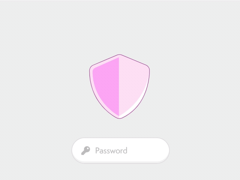 Pass Strength Shield animation design illustration javascript ux web