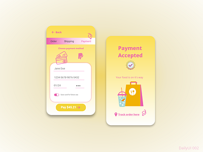DailyUI 002 - Credit Card Checkout app creditcardcheckout dailyui dailyui002 design mobile ui ui uiux