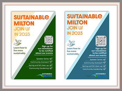 Sustainable Milton Newsletter Poster branding design illustration poster