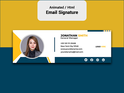 Animated / Clickable / Html Email Signature Design