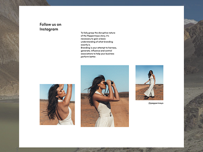 Minimalist 'Follow on Instagram" section - Online Fashion Store design illustration landingpage minimal typography ui ux web website