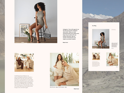 Minimalist 'Our Blog' Section - Fashion Store design landingpage minimal typography ui ux web website