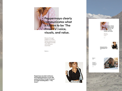 Minimalist Storytelling Layout - Fashion Store Website Design