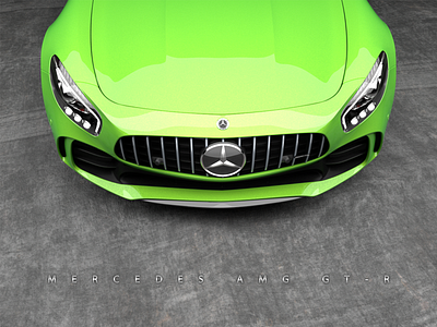 Mercedes AMG GT-R c4d illustration motion graphics