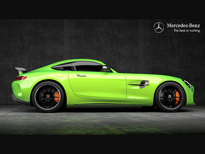 Mercedes AMG GT-R branding c4d design illustration motion graphics