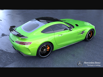 Mercedes AMG GT-R branding c4d design illustration motion graphics