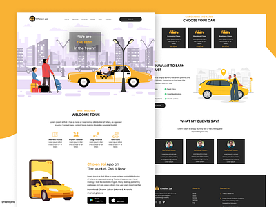 Taxi Booking Landing Page booking app car booking design rent car taxi booking ui ux web