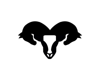 Two horses and a goat logo