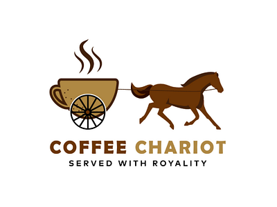 Coffee chariot logo ai branding cafe chariot coffee horse identity logo logodesign ps