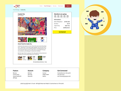Aeri's Travel-Detail Page creative exo illustration web design