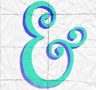 Ampersand ampersand letter texture typography