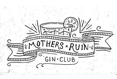 Mothers Ruin Gin Club hand drawn logo