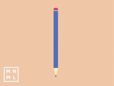 MNML Thing - Pencil colorful design illustration minimal mnml thing orange pencil simple