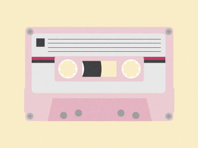 MNML Thin #52 Tape cassette design graphic minimal minimalism noise pink retro simple tape texture yellow