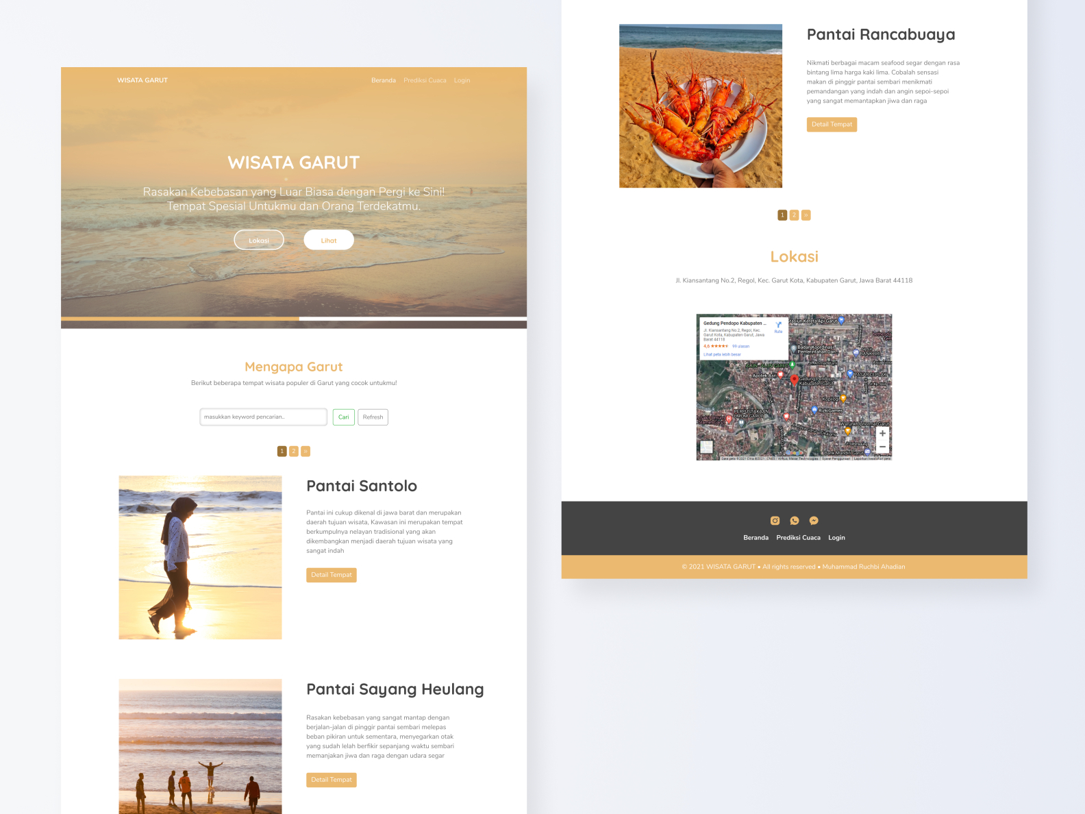 Wisata-Garut landing Page Design by Ruchbi Ahadian on Dribbble